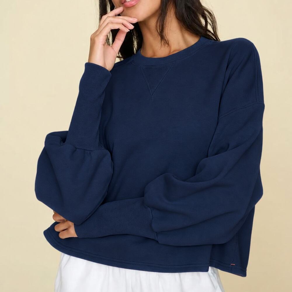 Xirena Kimble cotton sweatshirt in Dark Blue Made in USA